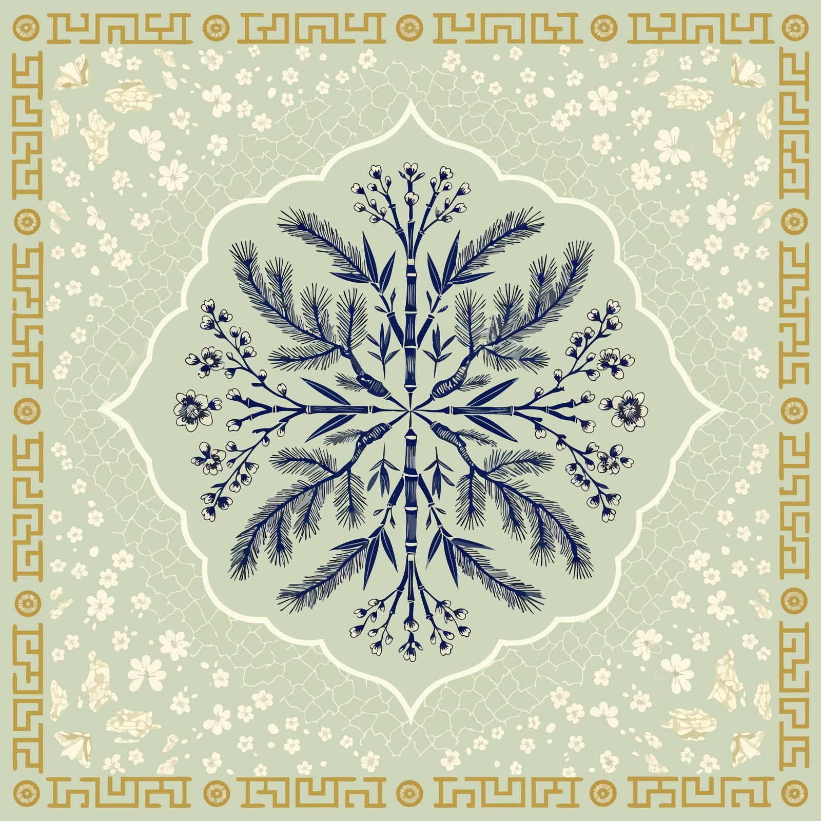 Three Friends of Winter — flat mat artwork