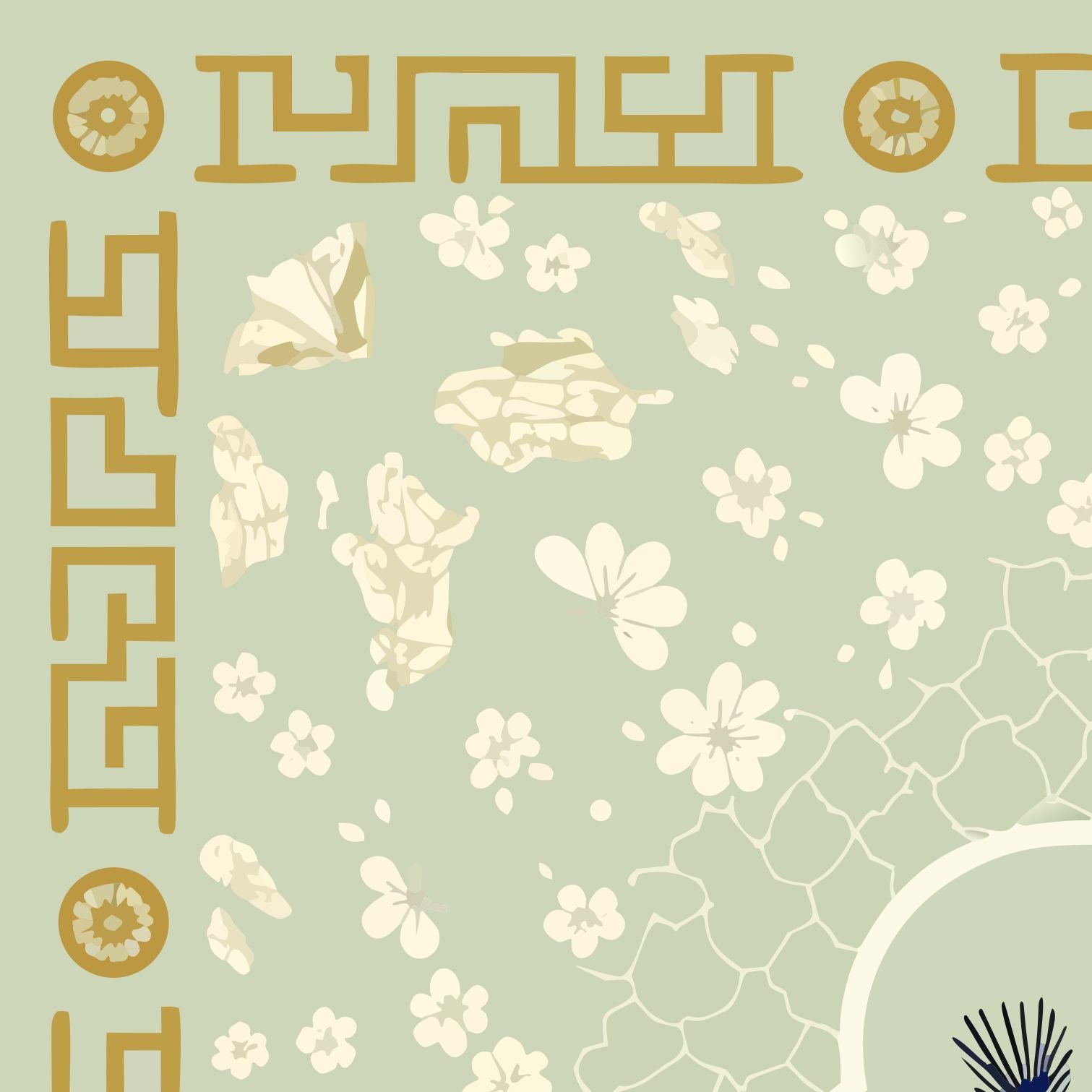 The border of the mat artwork, at print scale